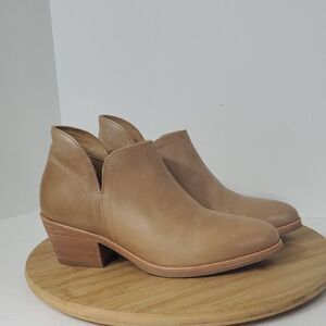 Nisolo Mia Everyday Ankle Boots Booties Almond Toe Tan Leather Women's Size 6